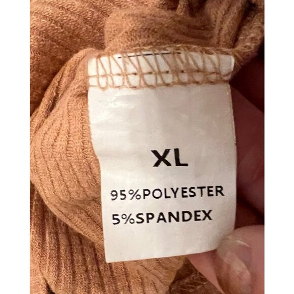 Unbranded women's beige/peach long sleeve pullover top size XL lace detail, 1/4 - Picture 5 of 5